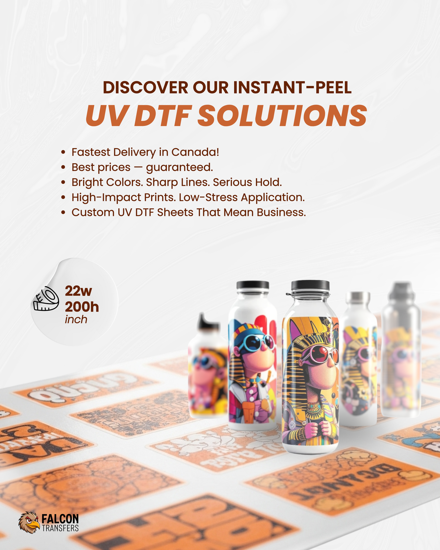 UV DTF Stickers by Size