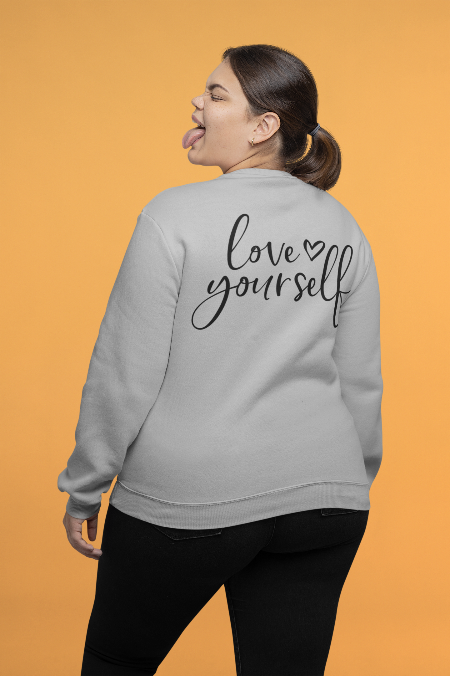 🖤 Love Yourself – Black Handwritten Script DTF Transfer FT810
