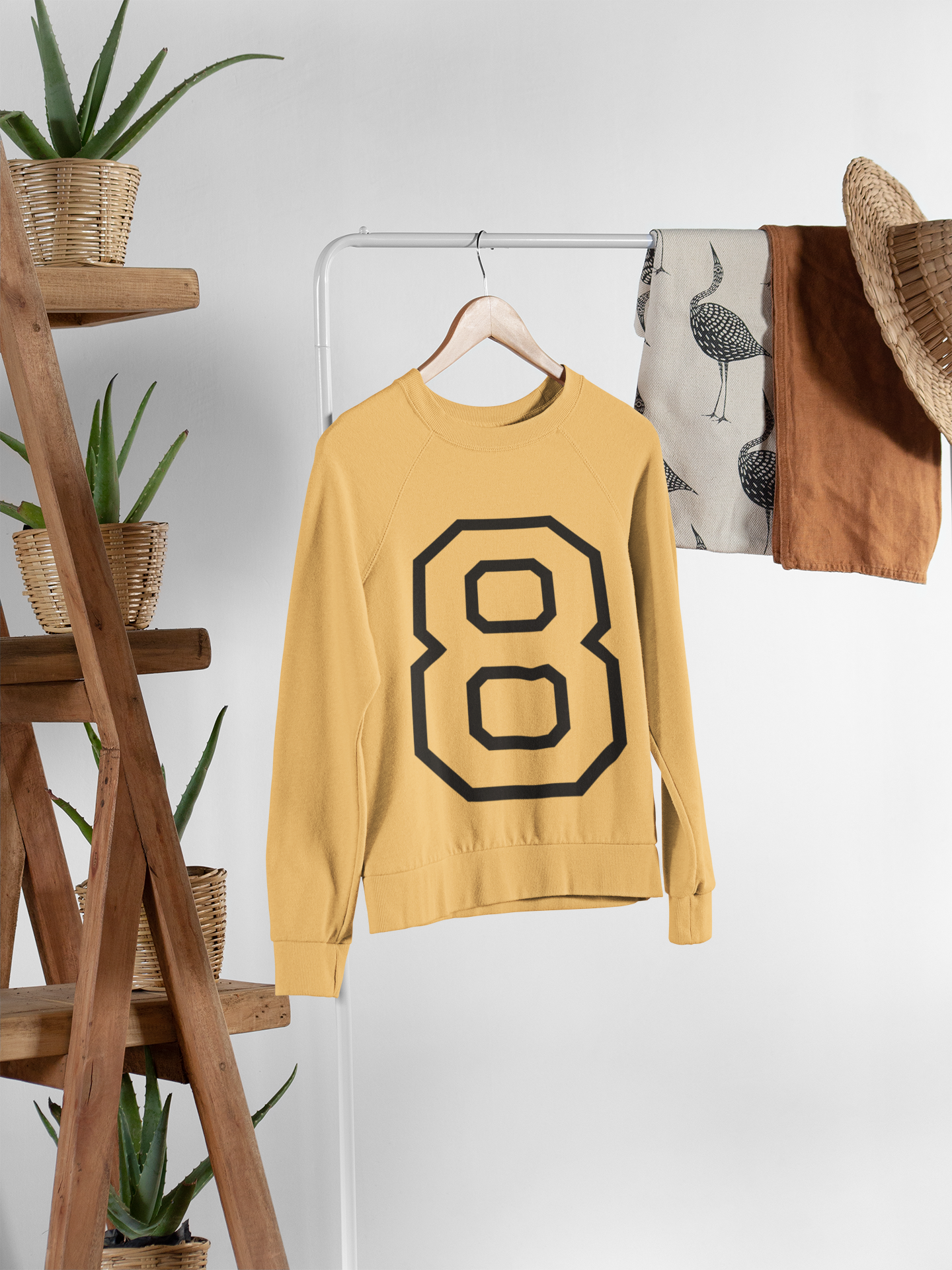 ⬛ “8” – Eight – Solid Black Outline Numeric | DTF Transfer FT1058
