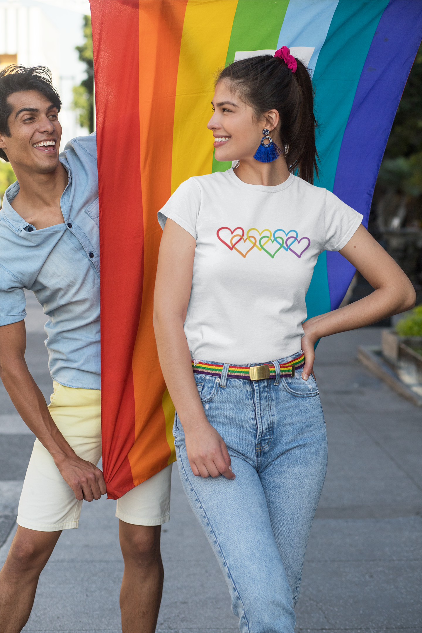 🏳️🌈 Interlinked Hearts | Unity Pride DTF Transfer FT696