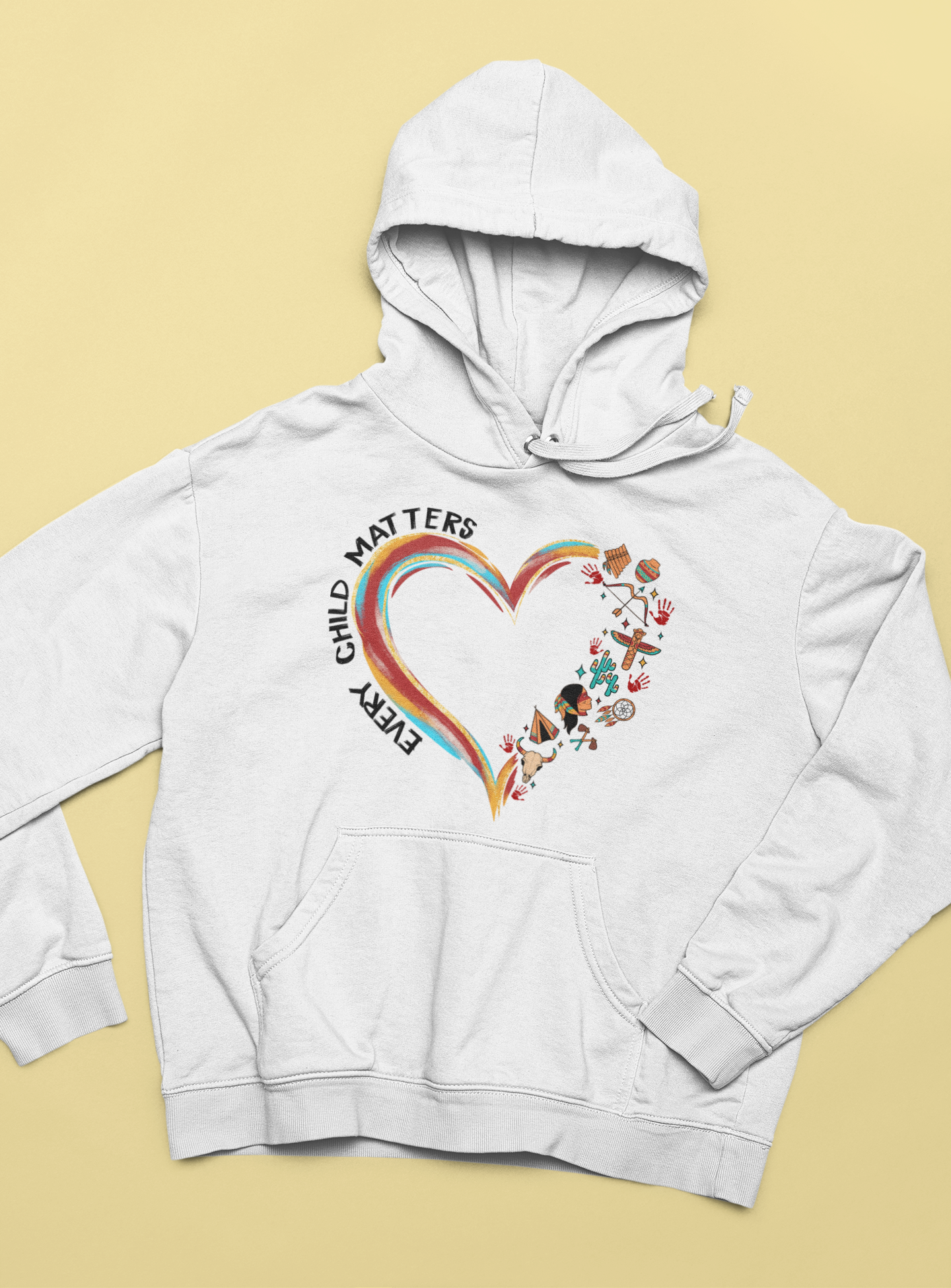🧡🕊️ Every Child Matters – Indigenous Heart & Symbols | DTF Transfer FT963