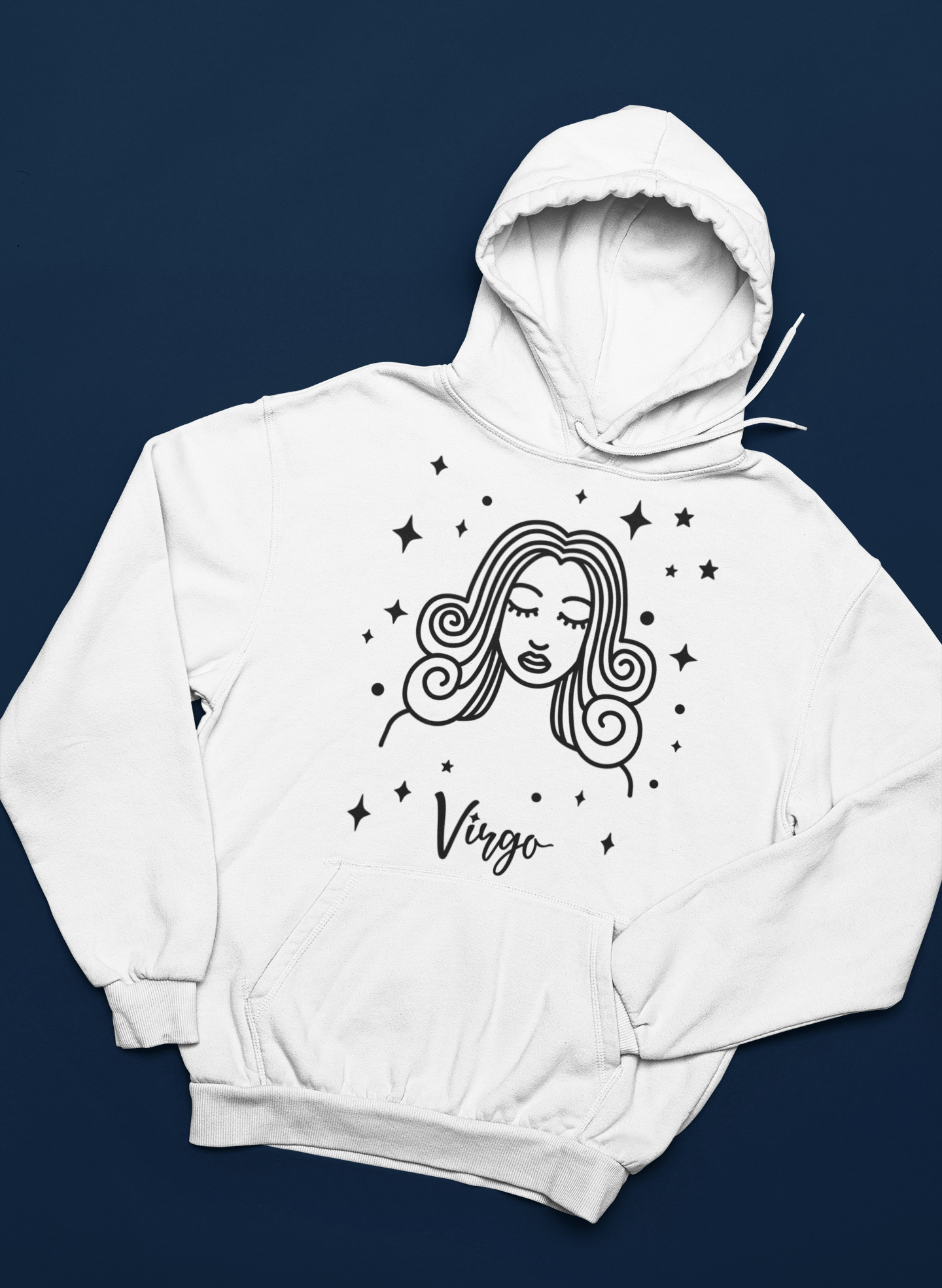 ♍🌾 Virgo Zodiac – Precision Soul Black DTF Transfer FT906