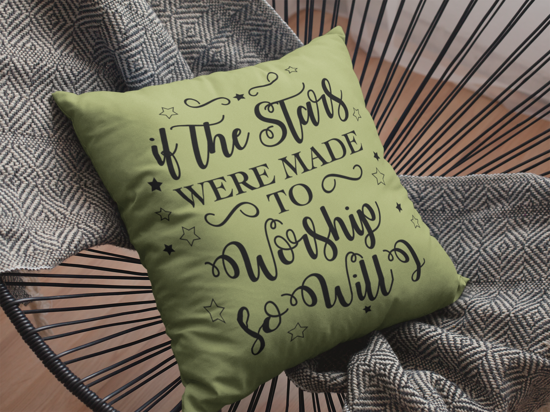 🎄✨ If the Stars Were Made to Worship, So Will I – Celestial & Inspirational Design DTF Transfer FT921