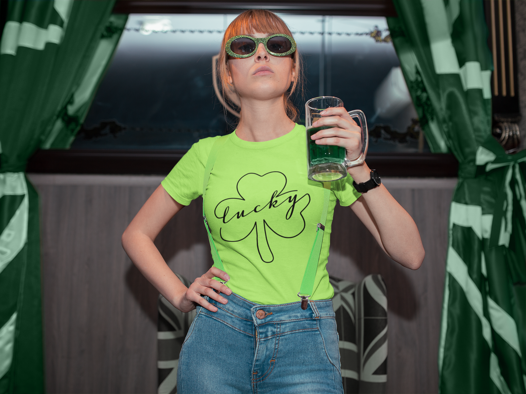 🍀 Lucky Clover Design DTF Transfer FT382