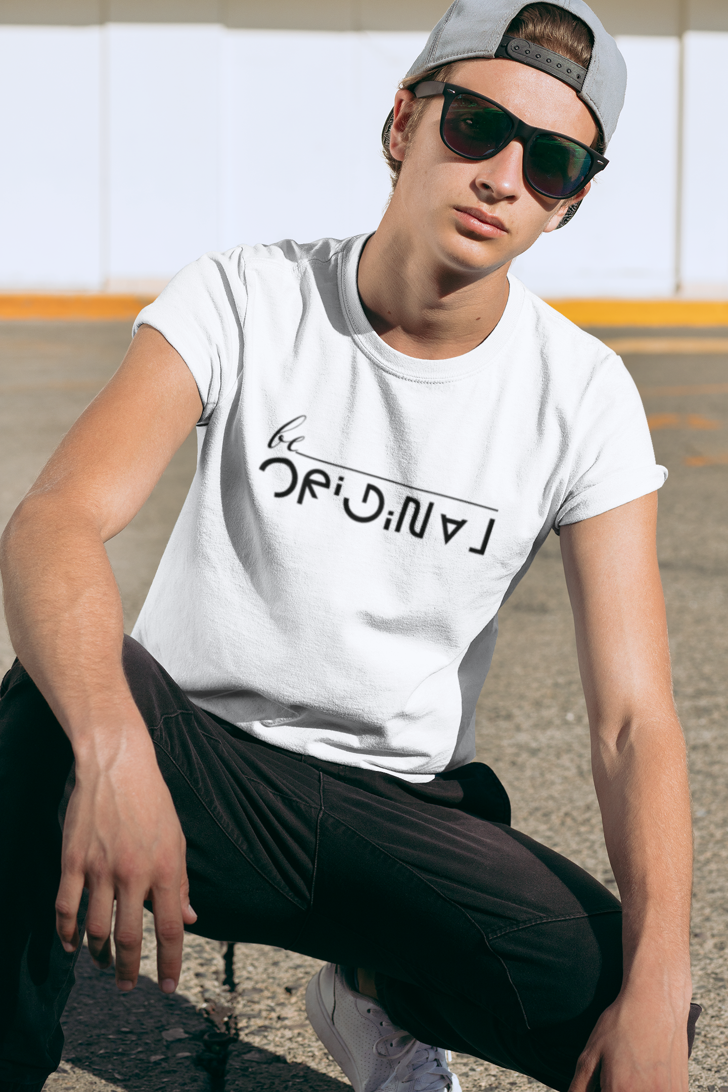 🖤🤍 be ORIGINAL – Minimal Typography Black Font DTF Transfer FT616