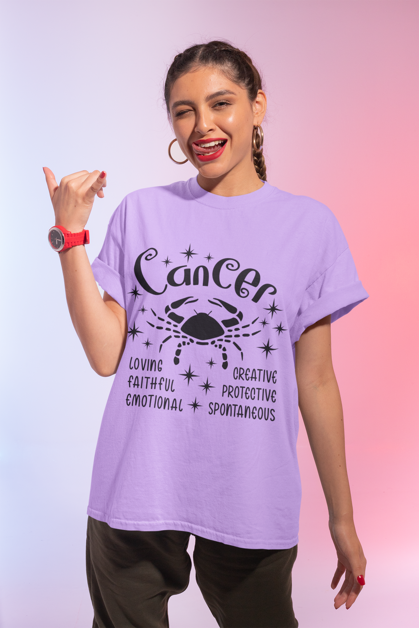♋🦀 Cancer Zodiac – Emotional Strength DTF Transfer FT885