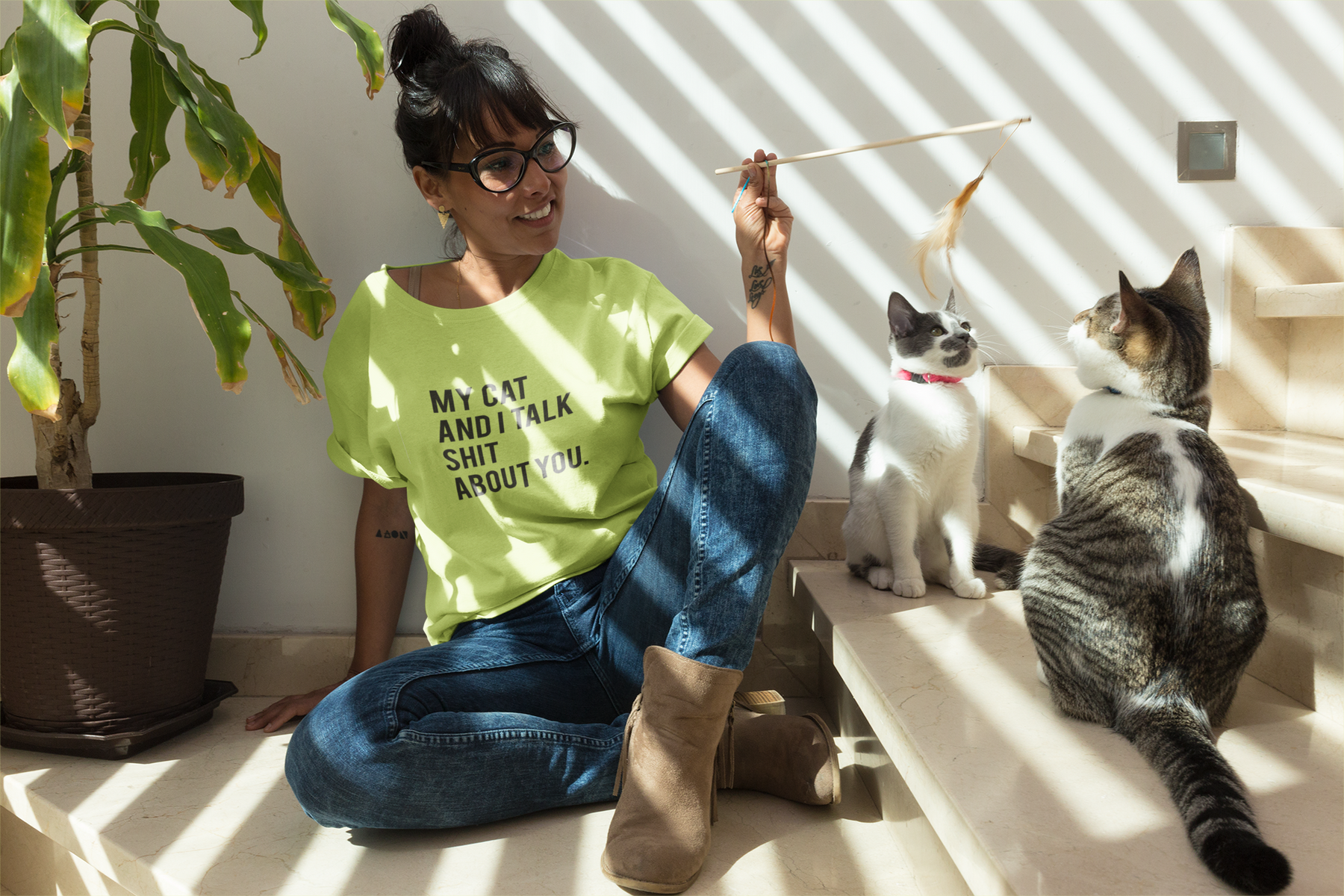 😹💬 My Cat and I Talk About You Black Design DTF Transfer FT281